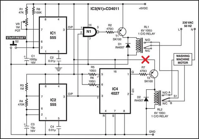 Обрыв цепи питания между нагревательным элементом и модулем управления Обрыв цепи питания между нагревательным элементом и модулем управления